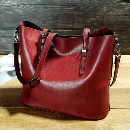 Nicole | Vintage Leder-Schulterhandtasche