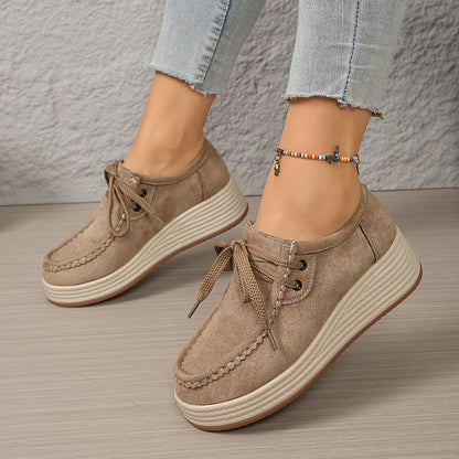 Clara – Bequeme Schnürschuhe mit Chunky-Sohle & extra Halt